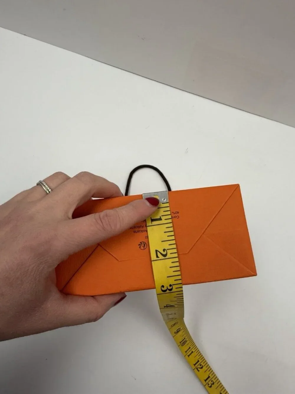Hermes Empty Shopping Gift Bag Orange 8.5